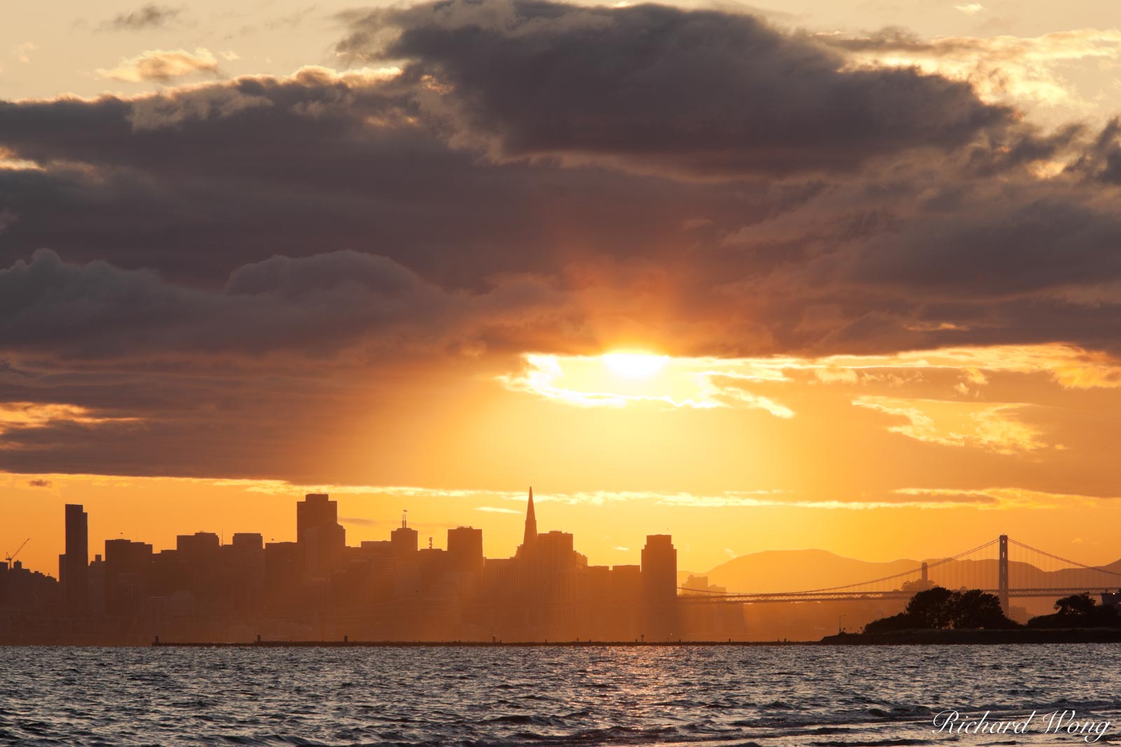 Stormy Sunset Over San Francisco, California