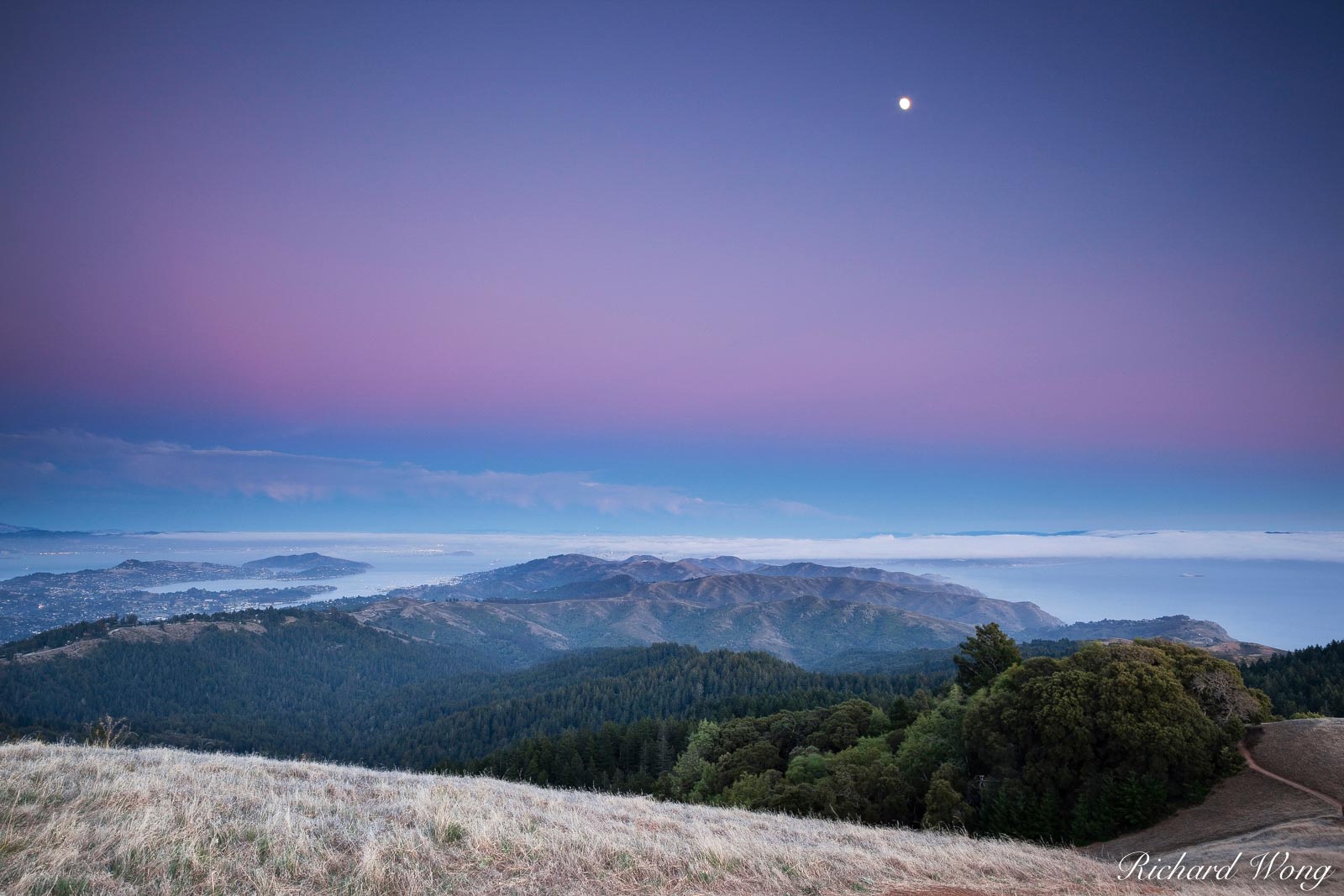 Earth Shadow Over San Francisco, Mount Tamalpais State Park, California, photo