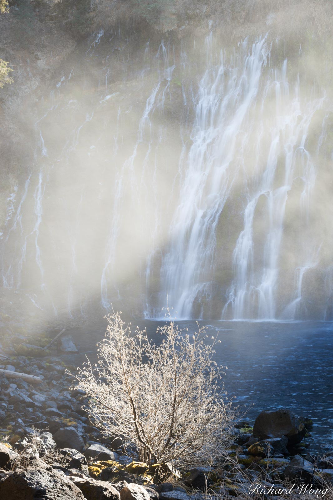 Sunlight Shining Through Rising Mist at Burney Falls, McArthur-Burney Falls Memorial State Park, California It is worth noting...