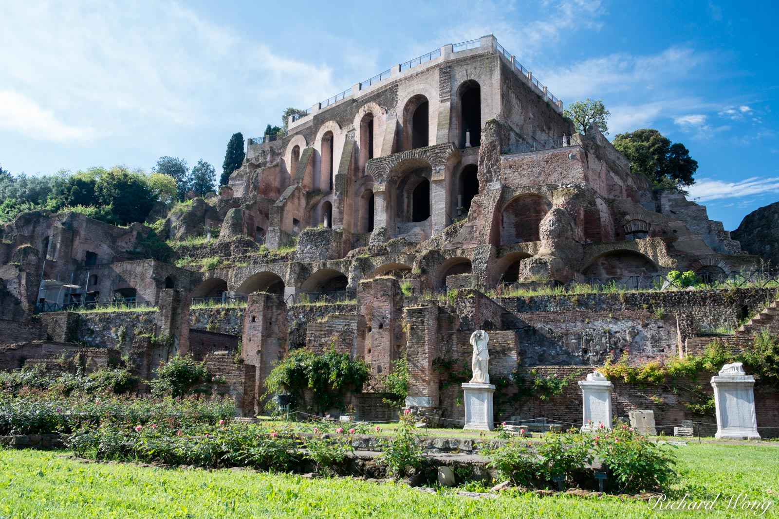 The Picturesque Palatino Looms Over Roman Forum, Rome, Italy