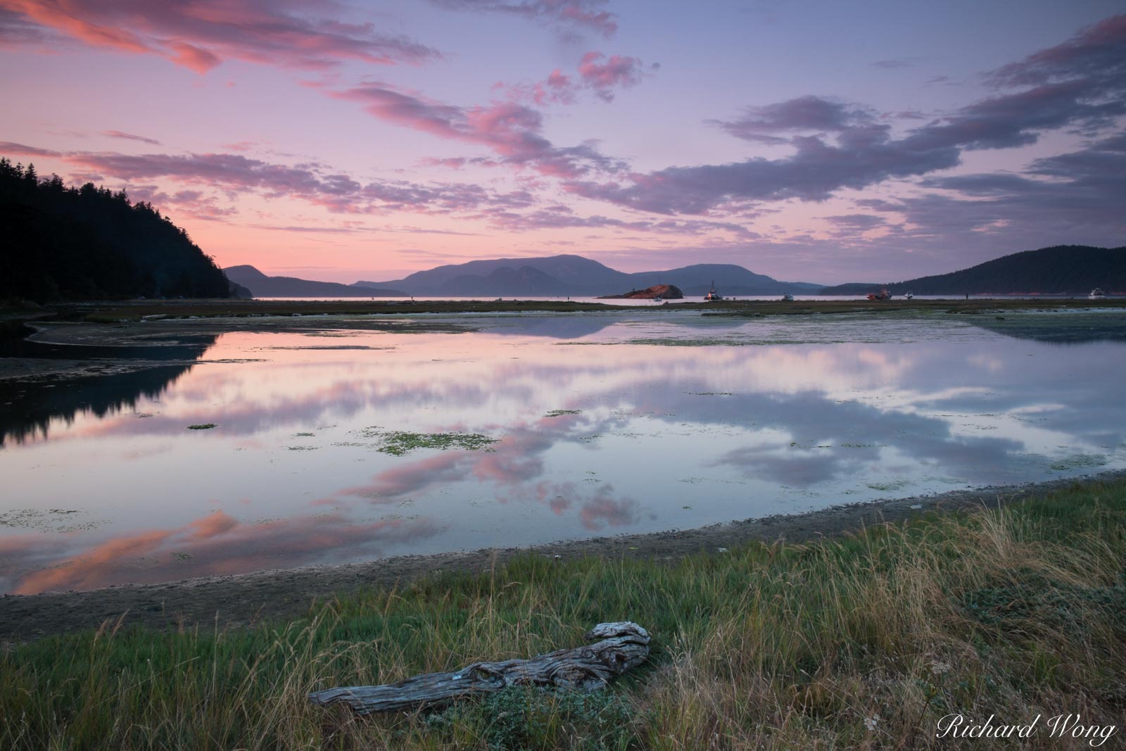 Sunset at Spencer Spit State Park, Lopez Island, Washington, photo