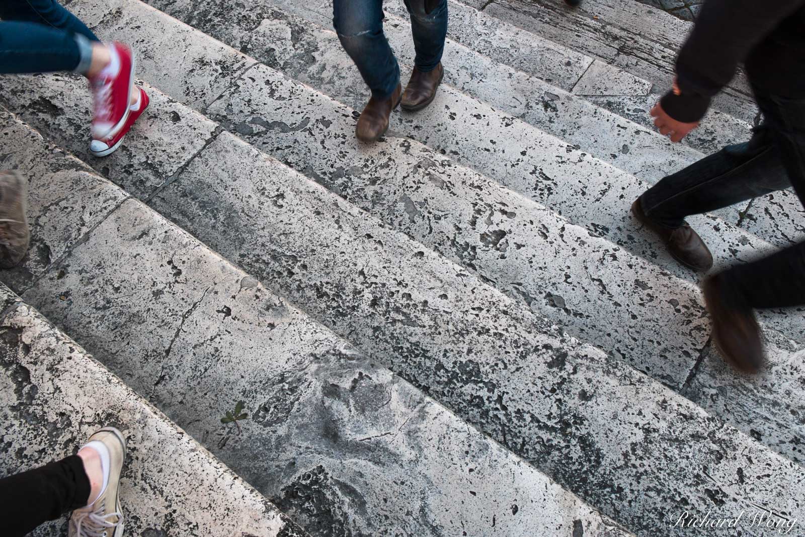 People Walking The Spanish Steps, Rome, Italy