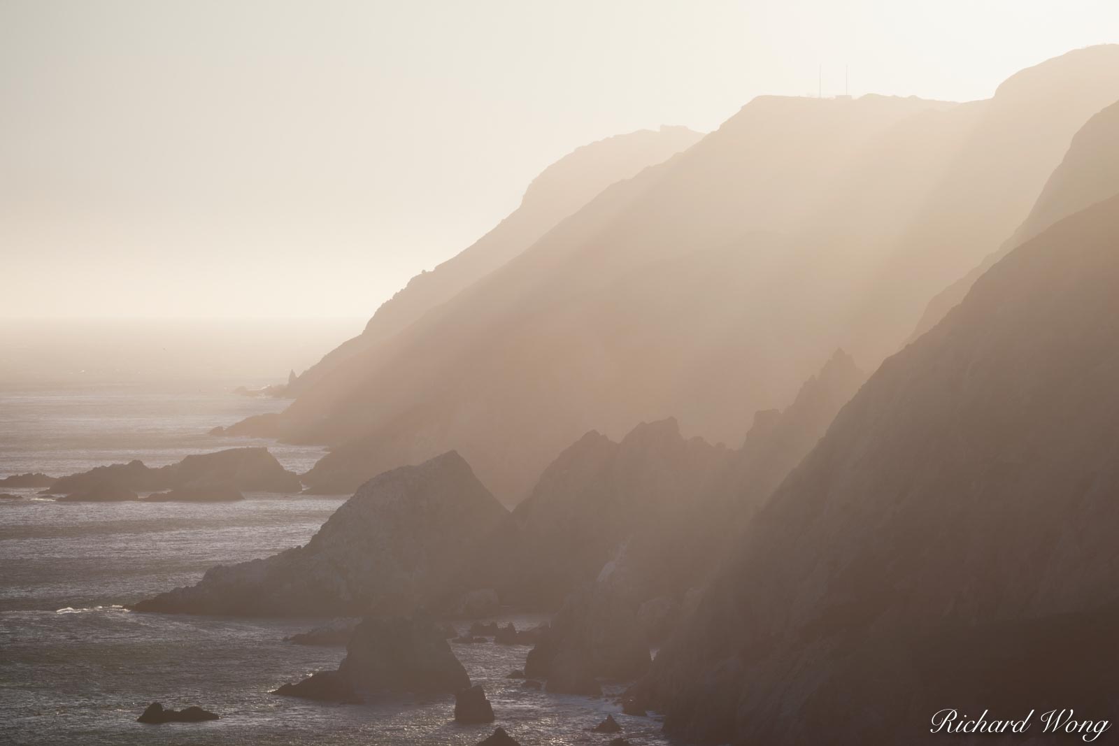 Coastal Cliffs at Sunset, Point Reyes National Seashore, California, photo