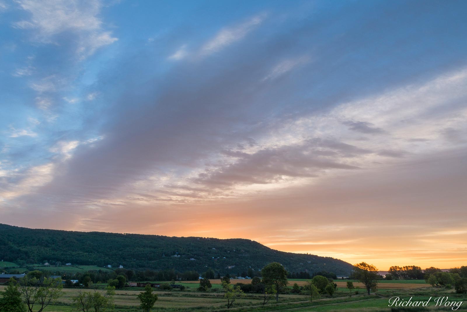 Baie-Saint-Paul Farmlands at Sunrise, Quebec, Canada