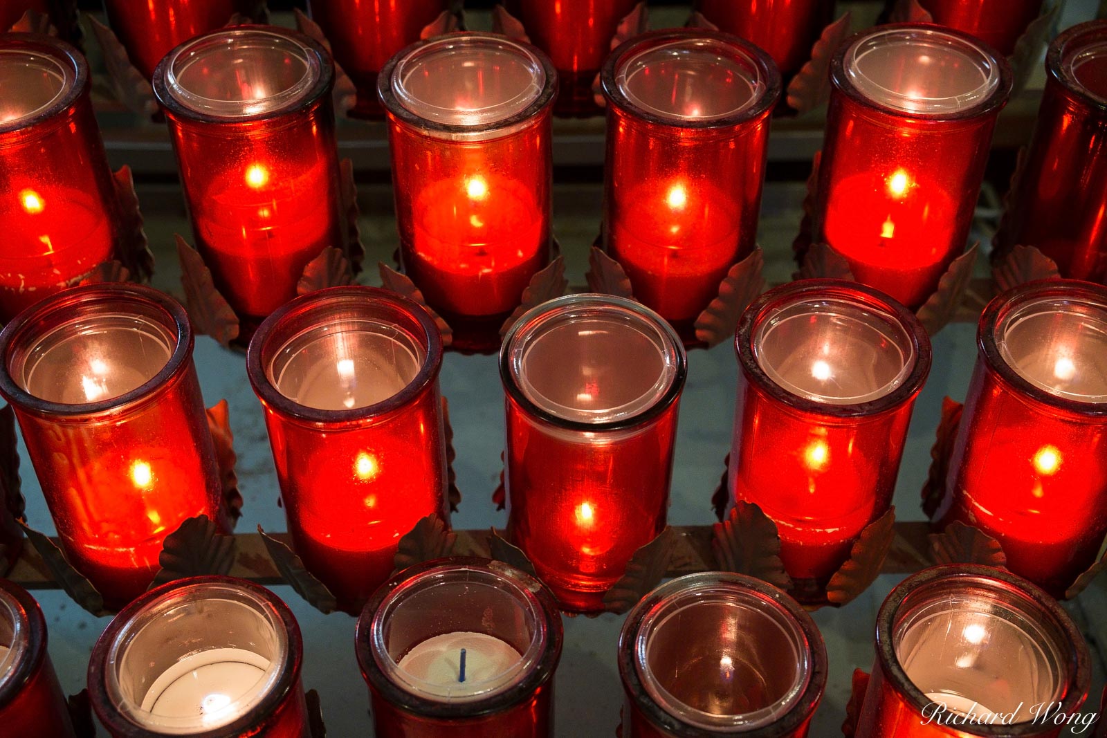 Devotion Candles Inside Eglise Saint-Roch Church, Quebec City, QC, Canada