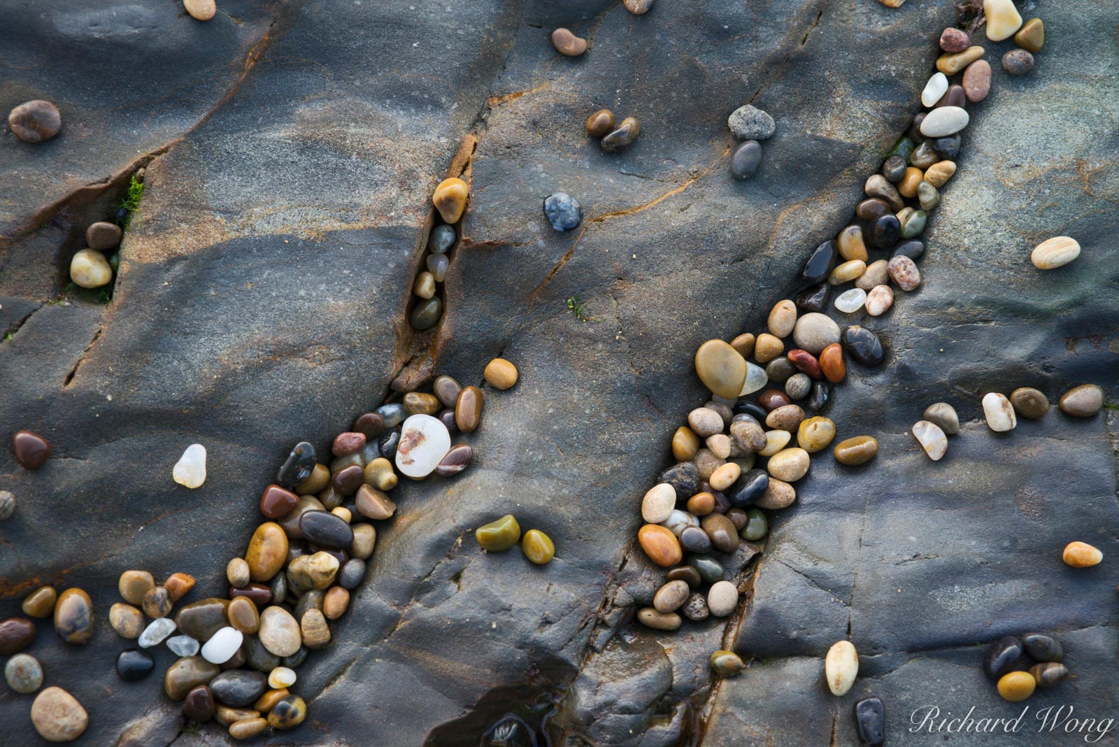 Pebble Beach Colorful Rocks, Bean Hollow State Beach, California, photo