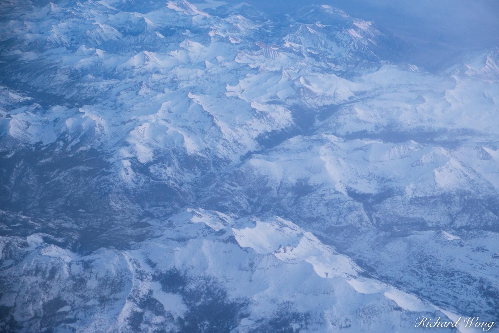 Aerial Photo of Sierra Nevada Mountains in Winter, California