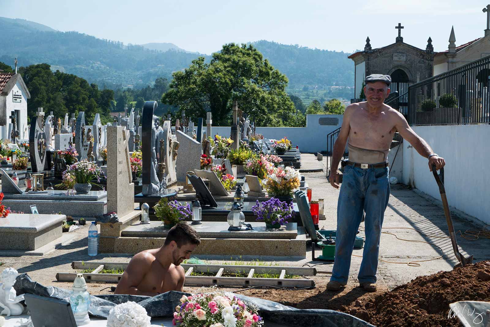 Gravediggers Along the Camino de Santiago, Portugal