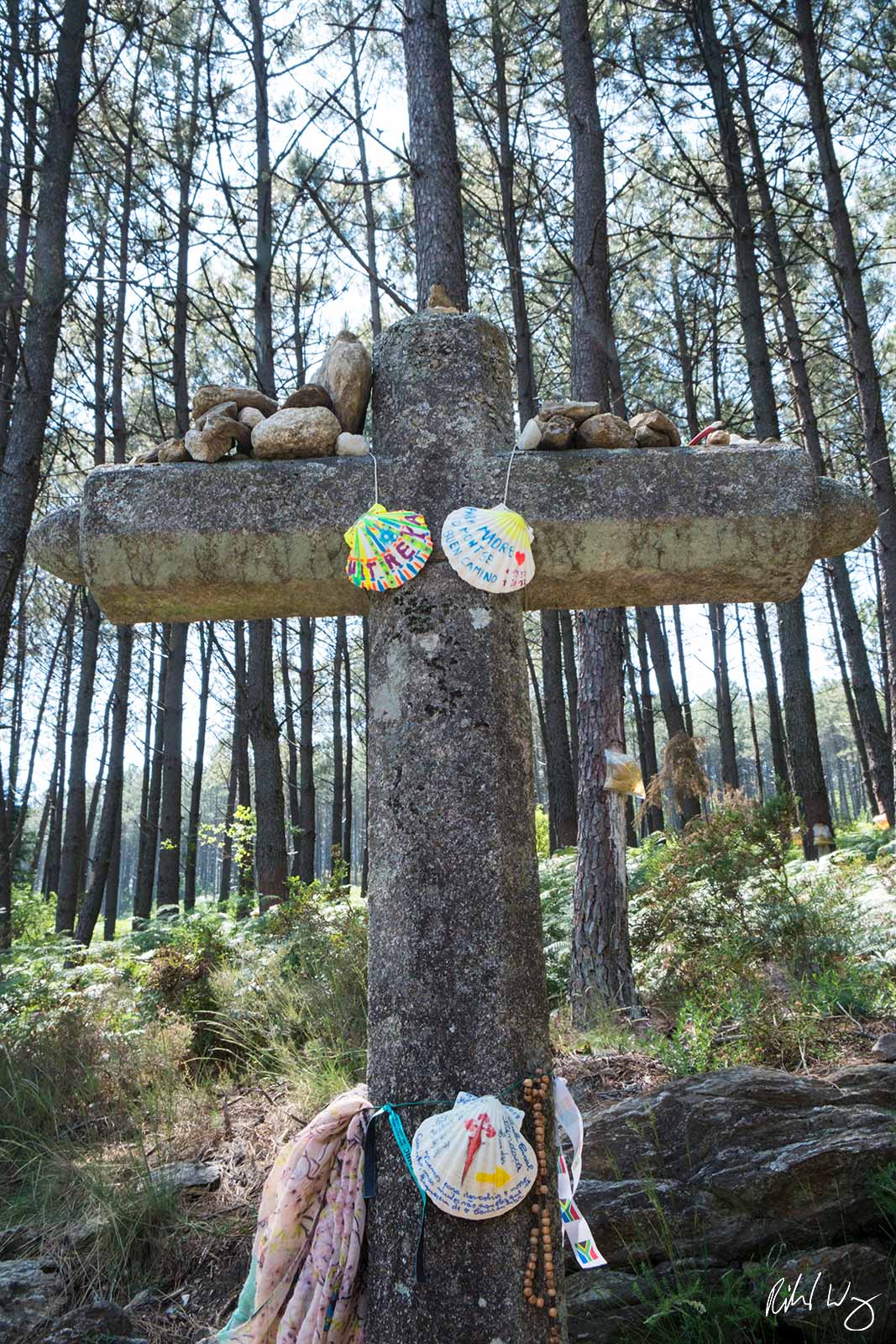 Camino de Santiago Cross & Shrine in Labruja Mountains, Portugal