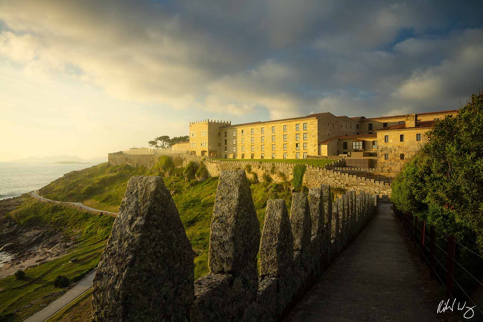 Parador de Baiona Sunset, Baiona, Spain, photo