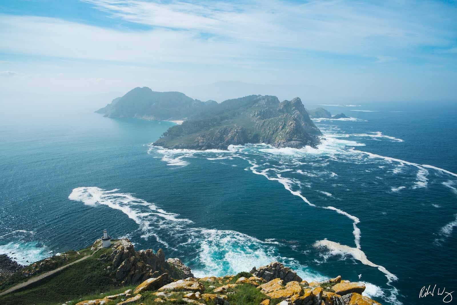 Scenic View of Illa de San Martino from Illa do Faro on Cies Islands, Atlantic Islands of Galicia National Park, Spain, photo