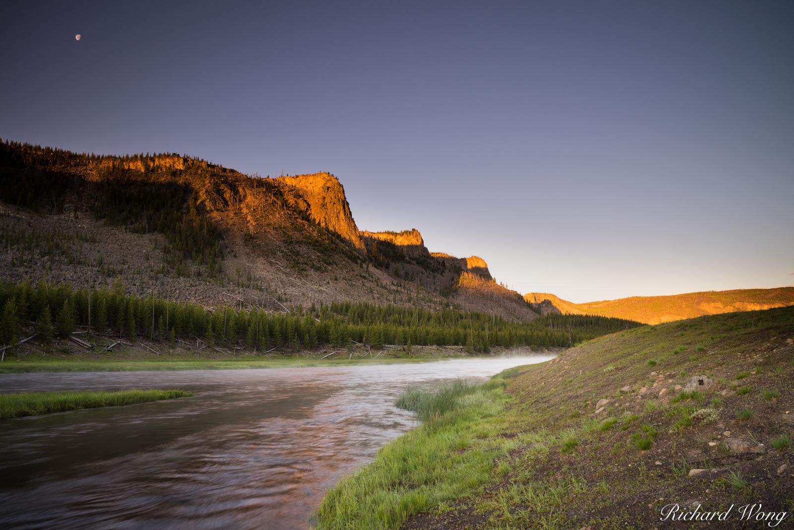 Madison River at Sunrise, Yellowstone National Park, Wyoming