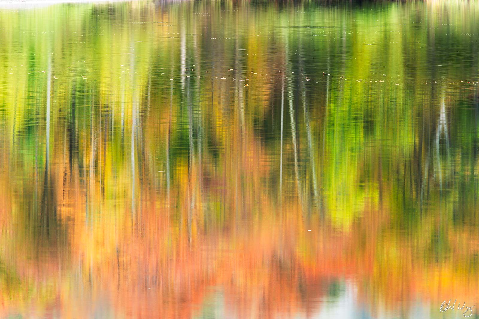 Impressionist Abstract Water Reflections, Echo Lake, Vermont, photo