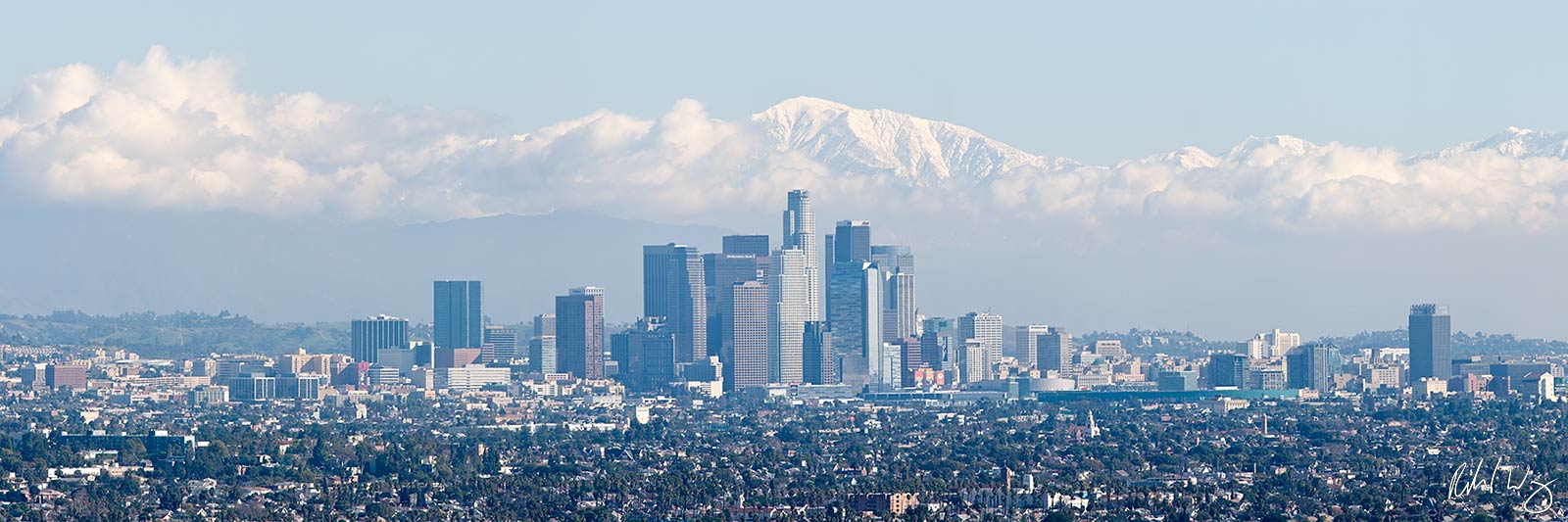 Los Angeles Panoramic Photo After Winter Storm, California