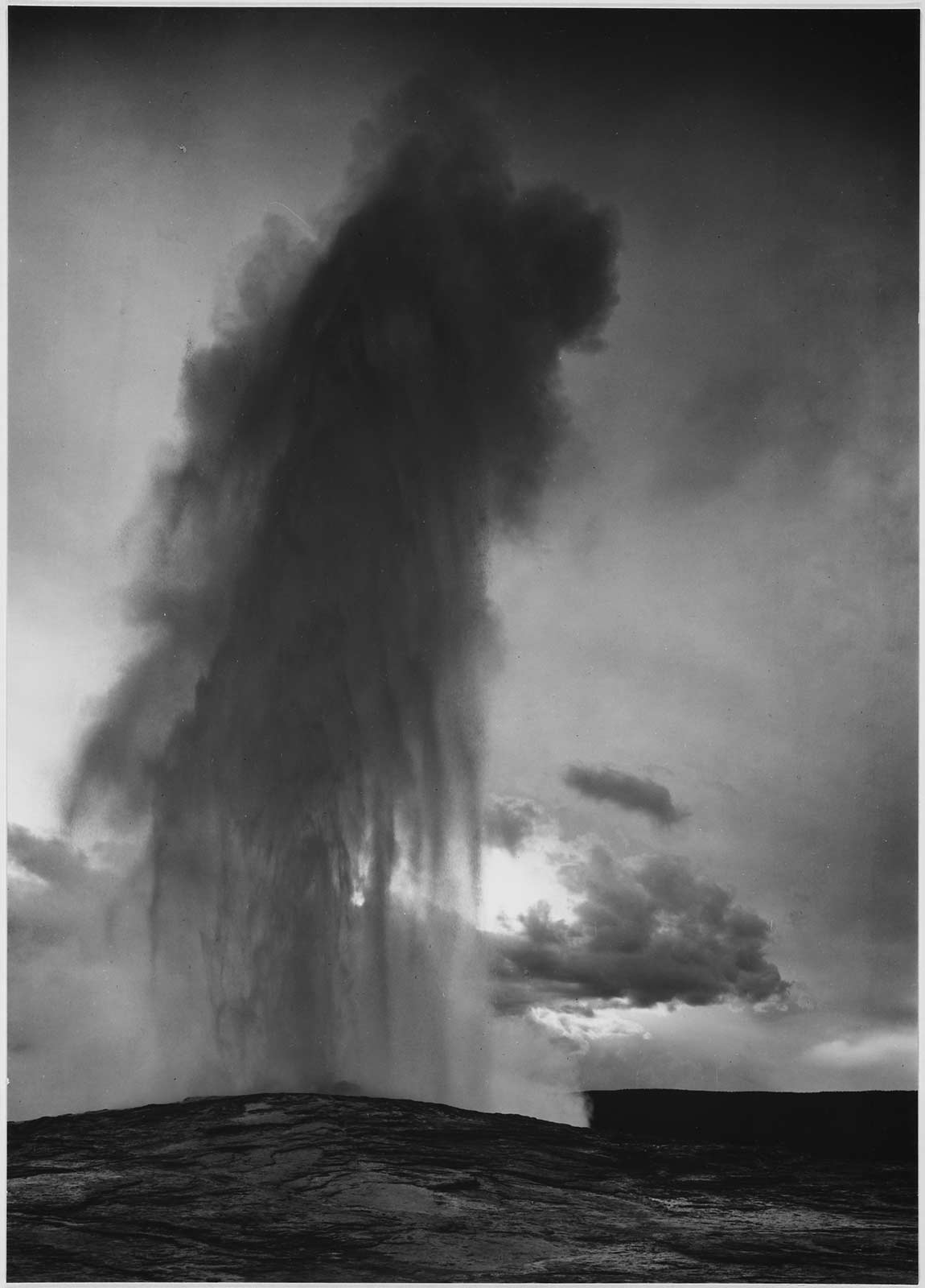 Ansel Adams / 'Old Faithful Geyser, Yellowstone National Park,' Wyoming - National Archives Identifier: 520014 Local Identifier: 79-AAT-24