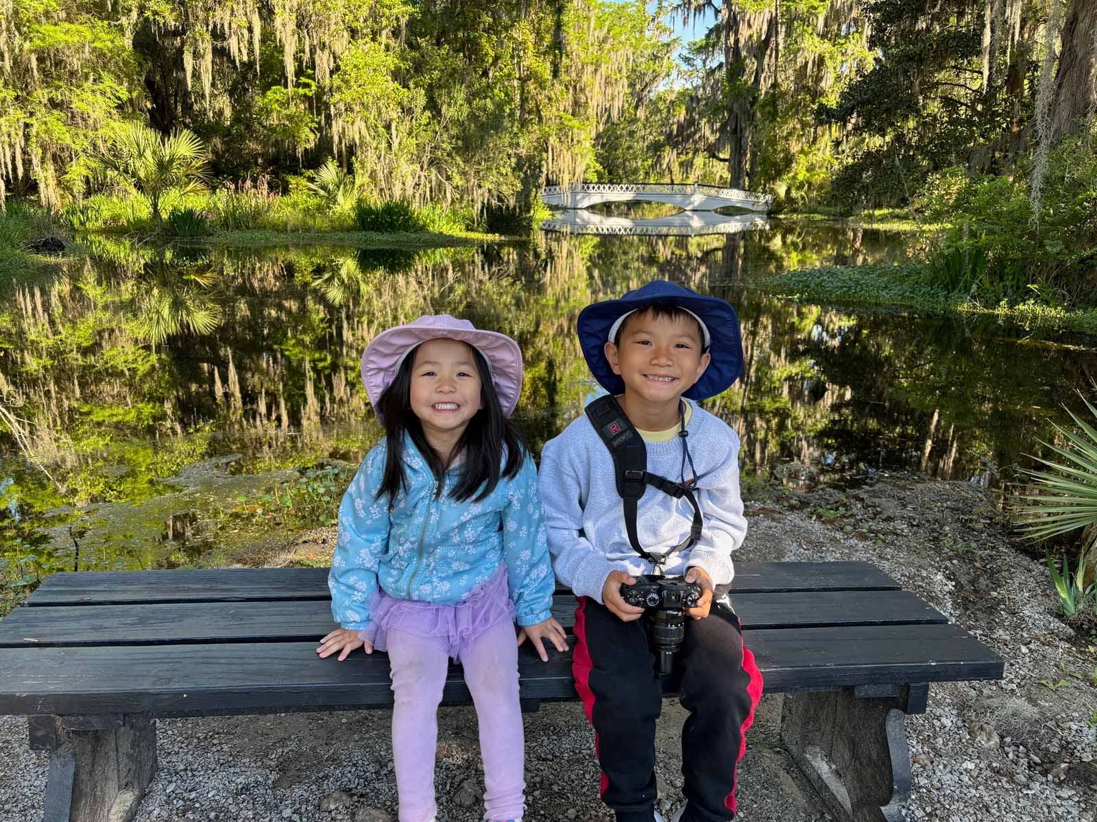 My kids at Magnolia Plantation & Gardens